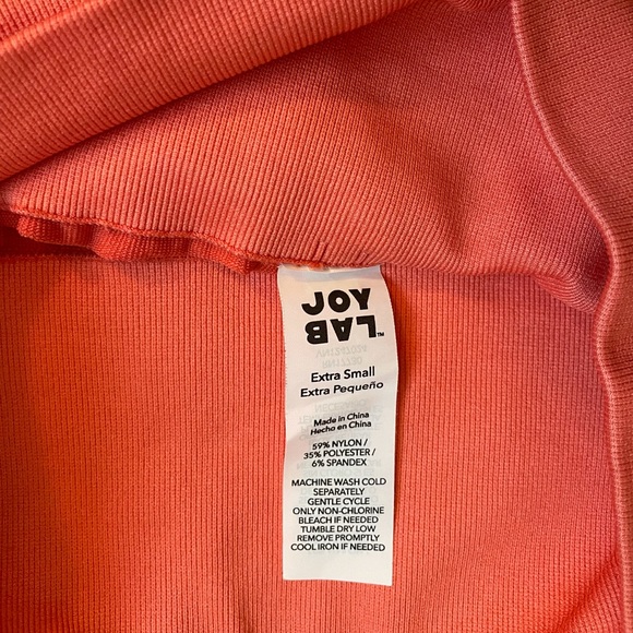 JoyLab WorkOut Set Sport Bras&Leggings SizeXS Orange Cantaloupe Not Bright Color - Picture 4 of 5